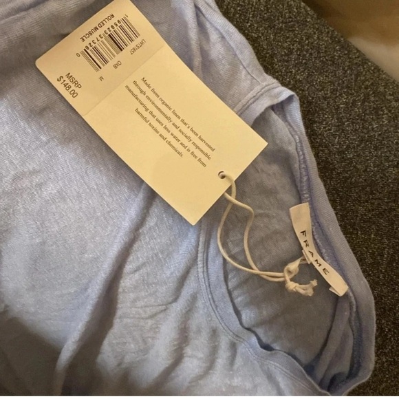 FRAME Frame Rolled Muscle light blue  T Shirt size M - Picture 5 of 5